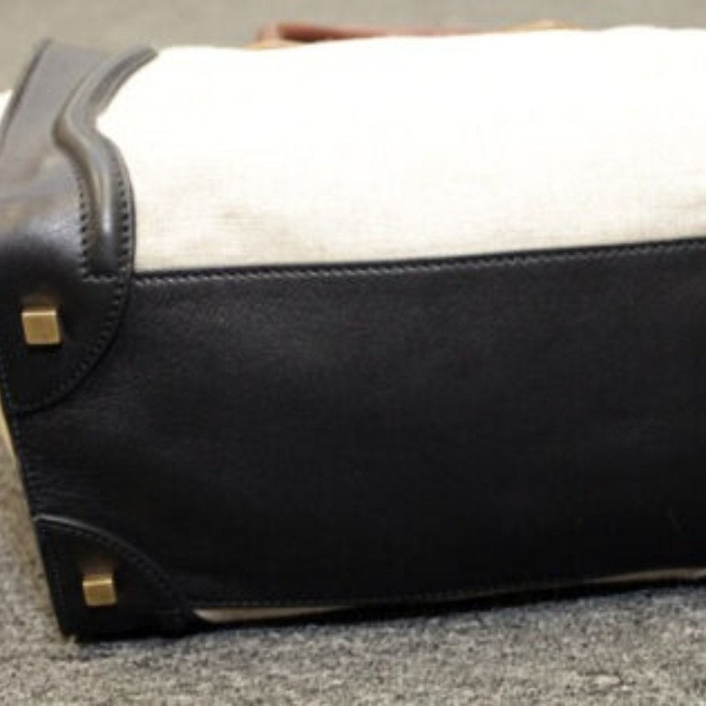 Celine Tricolor Mini Shopper Luggage Tote Natural Handbag 165212HJT.02VG WOMENS - Picture 5 of 12